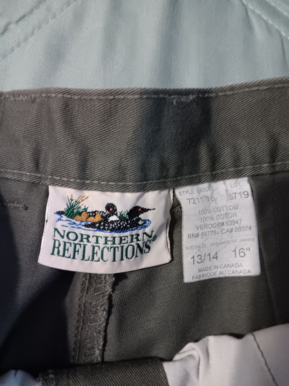 Northern Reflections Olive Green Button-Front Shirt